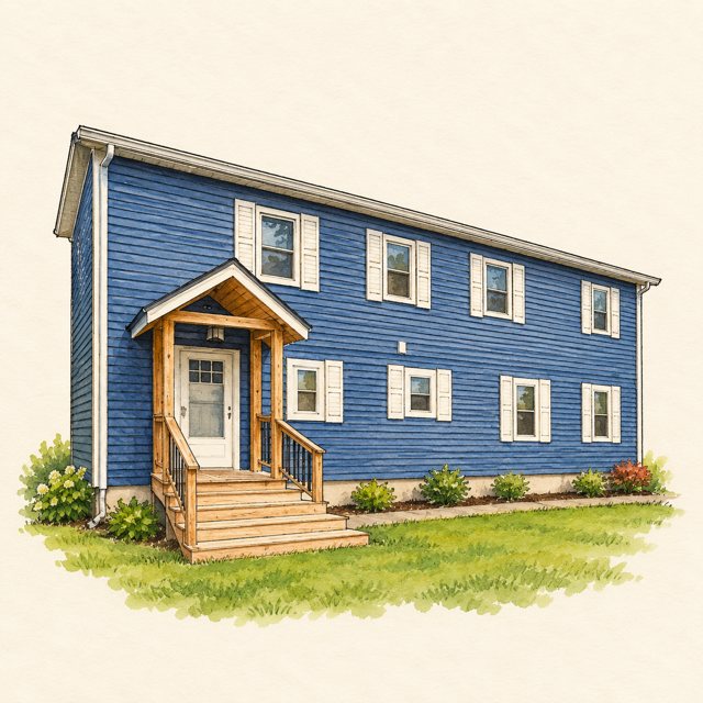 Blue House illustration